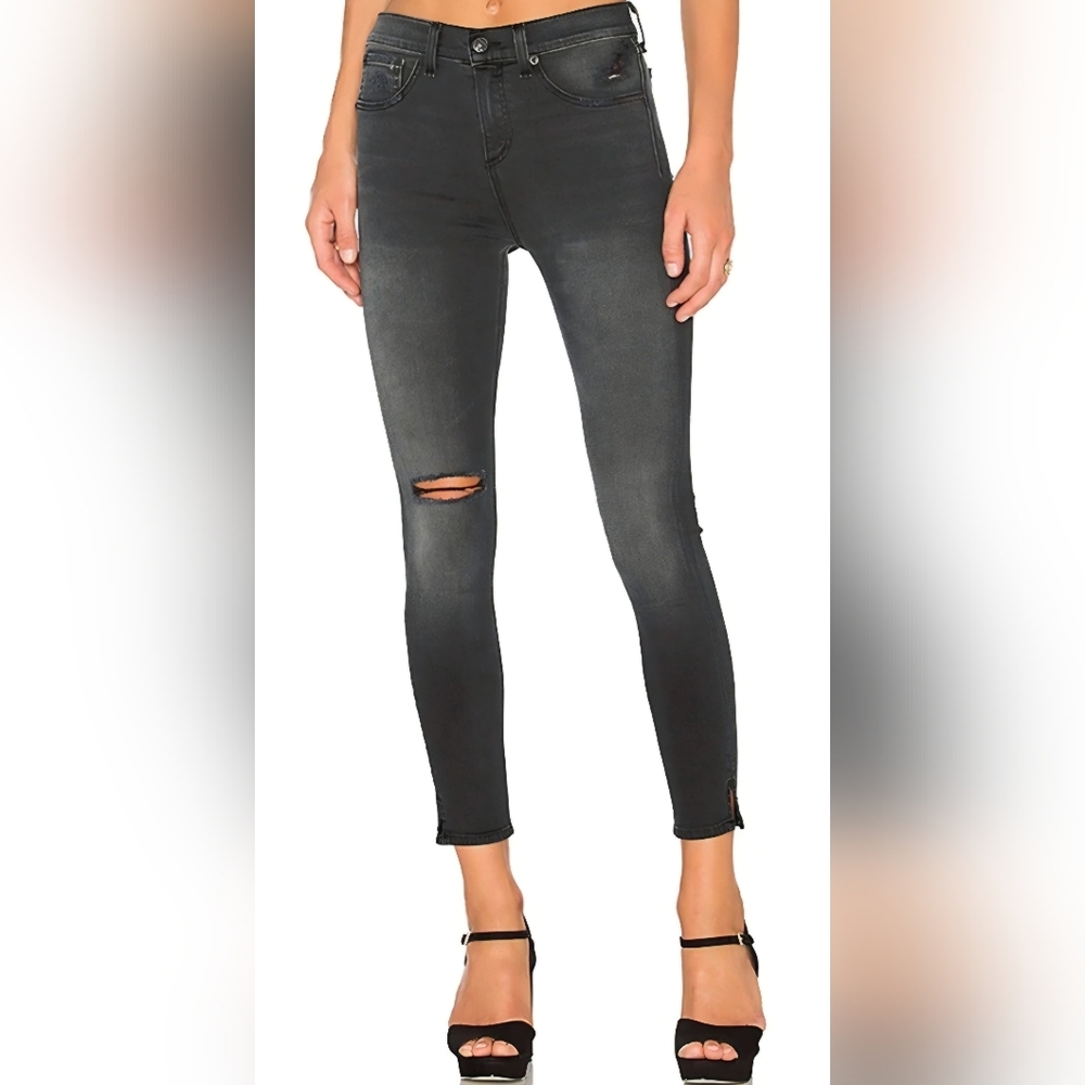 Rag & bone/JEAN 10 Inch Capri in Steele I Size 27